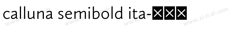 calluna semibold ita字体转换